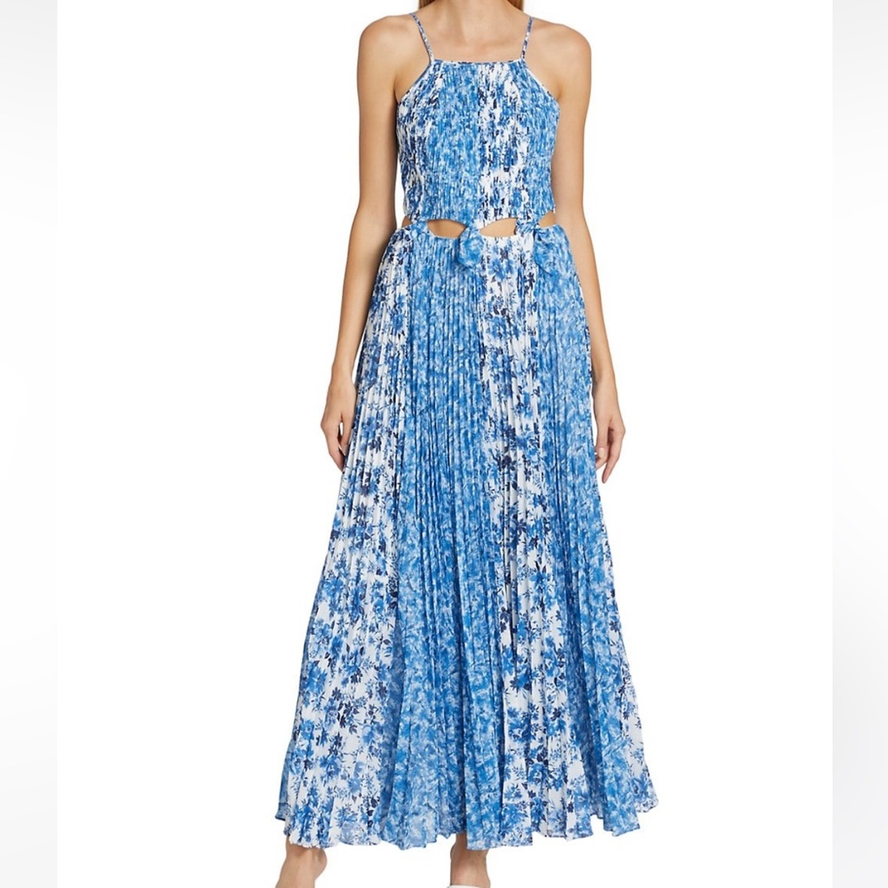 Amur Holland Pleated Maxi Dress Size 6